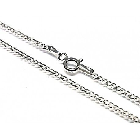 Cadena barbada de Plata de ley 45 Cm.